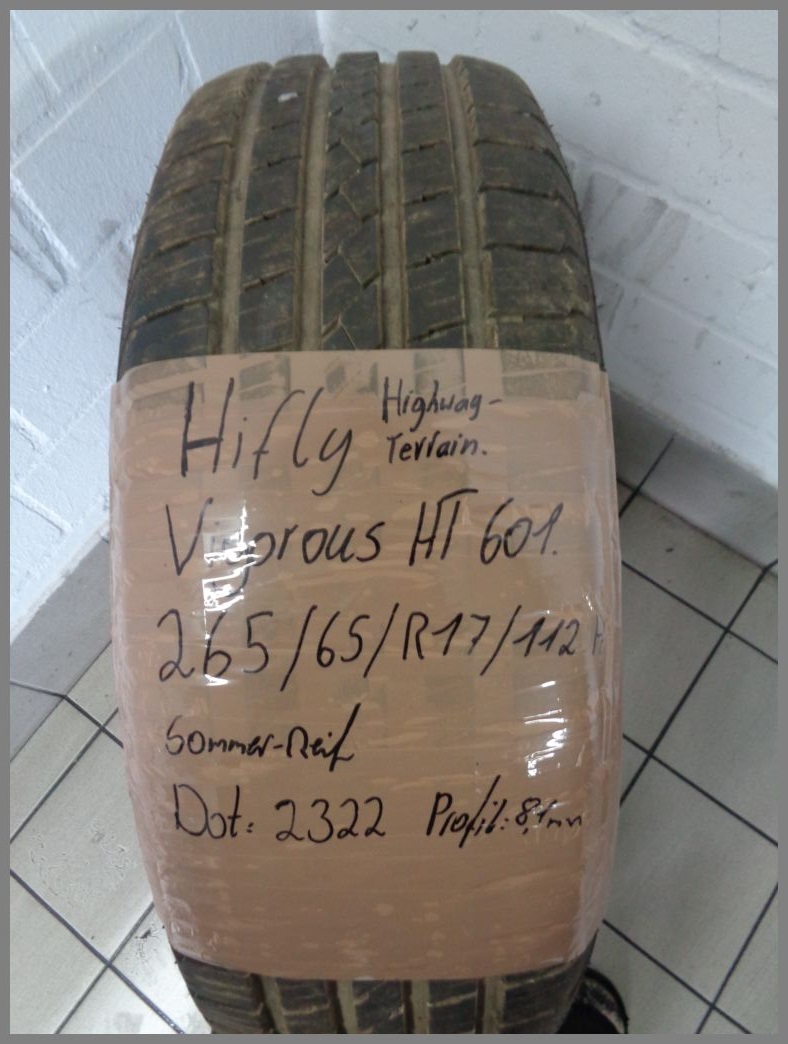 1x Hifly 265 65 R17 112H Viprous HT601 DOT2322 8,1mm sumerrtire