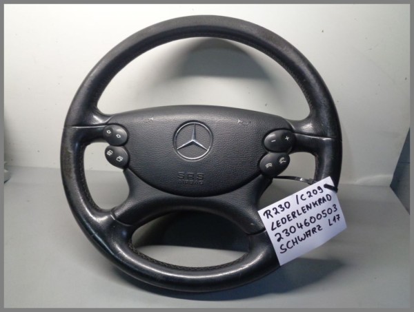 Mercedes A209 W209 R230 CLK SL LEDER Lederlenkrad Schwarz 2304600503 L17