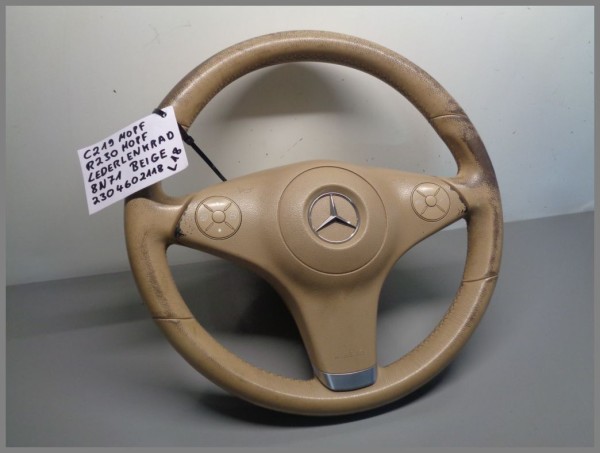 Mercedes Benz R230 W219 LEATHER steering wheel 2304602118 8N71 Beige Original L18