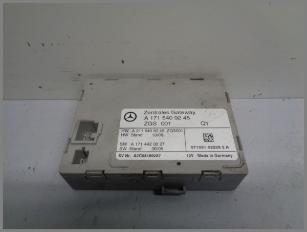 Mercedes Benz R171 Central Gateway 1715409245 ZGW Control Unit Original