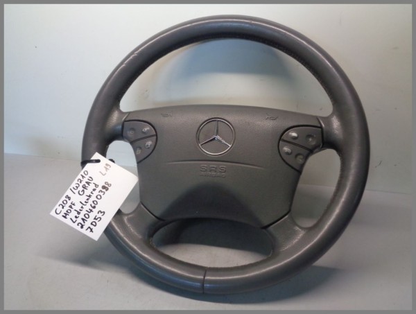 Mercedes W210 W208 MOPF LEDER Lenkrad Lederlenkrad 2104600398 L19 GRAU