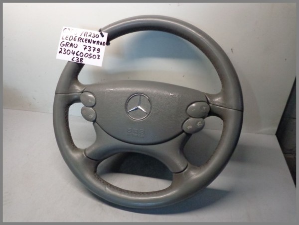 Mercedes Benz W209 R320 CLK-Class LEATHER steering wheel gray 2304600503 L38