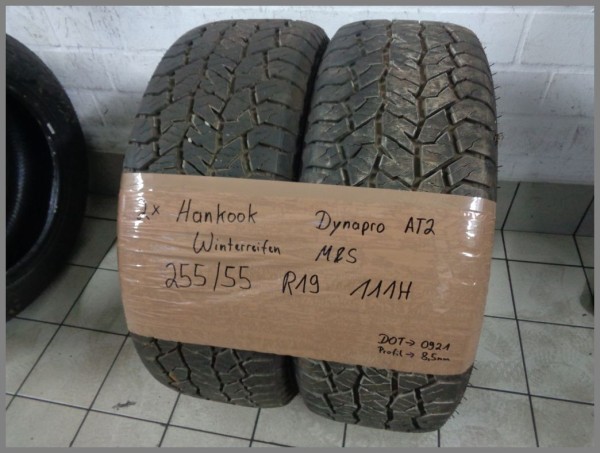 2x Hankook 255 55 R19 111H Dynapro AT2 DOT0921 8,5mm Winterreifen