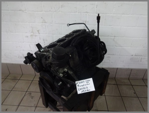 Mercedes Benz W203 220CDI diesel short engine block OM611 611962 197tkm