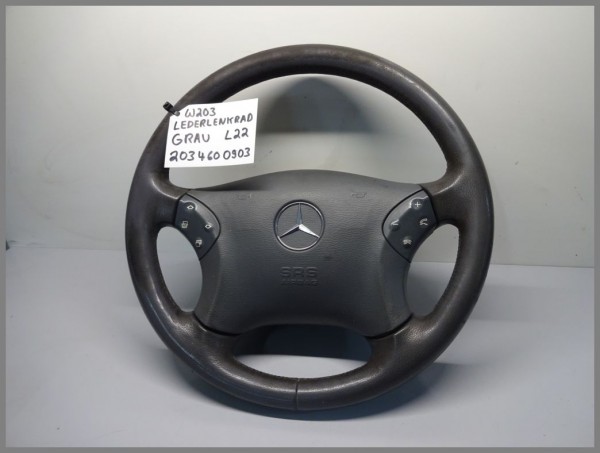 Mercedes Benz MB W203 C-Class steering wheel leather GRAY 2034600903 L22