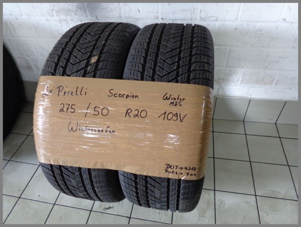 2x Pirelli 275 50 R20 109V Scorpion Winter M&amp;S DOT4218 7,0mm Winterreifen