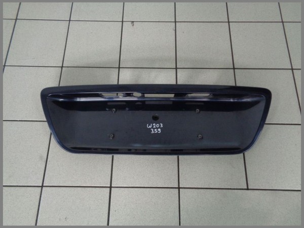 Mercedes W203 tailgate panel Tailgate trim 2037500081 License plate trough 359 Tanzanite blue