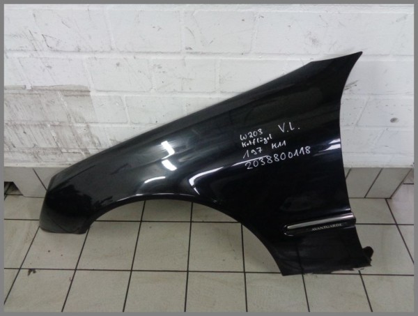 Mercedes Benz W203 FENDER FRONT LEFT 197 Black 2038800118 K11 Original