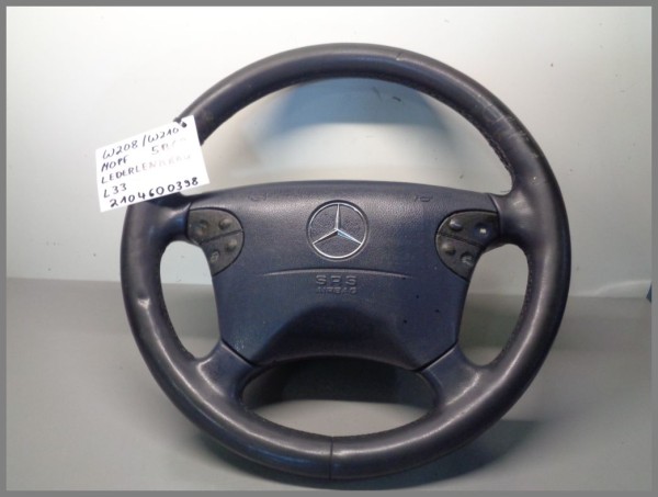 Mercedes Benz MB W210 W208 MOPF LEDER Lederlenkrad 2104600398 5B68 BLAU L33