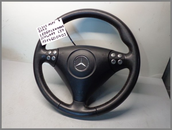 Mercedes Benz CL203 R171 airbag steering wheel leather 1714600403 L37 Black