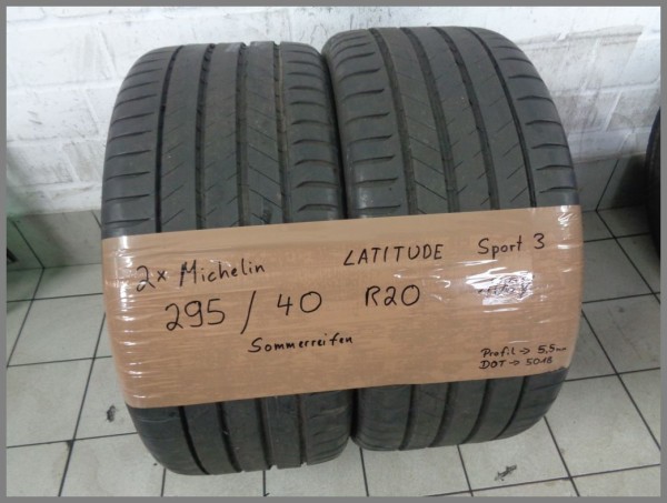 2x Michelin 295 40 R20 106Y Latitude Sport 3 DOT5018 5,5mm Sommerreifen