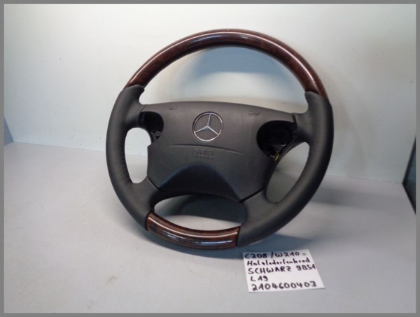 Mercedes W210 W208 Lenkrad HOLZ Lederlenkrad SCHWARZ 2104600403 9B51 L19