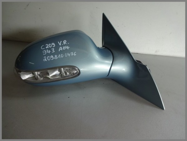 Mercedes Benz W209 Outside Mirror side mirror RIGHT 943 iceblue 2098100476 A04