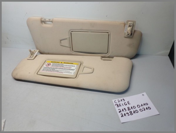 Mercedes Benz W219 Sun Visors Beige Left Right 2198100110 2198100210 Tan