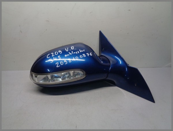 Mercedes W209 outside mirror right 345 blue 2098100876 foldable original