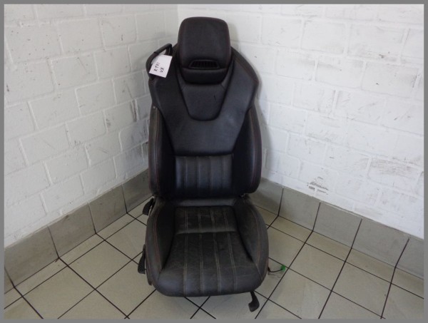 Mercedes R172 SLK seat leather seat black red stitching right passenger seat heating Airscarf