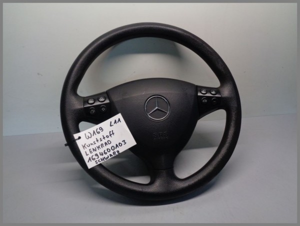 Mercedes W169 SPRINTER Schwarz Airbaglenkrad Kunstoff 1694600103 Multifunkt L11 abgegriffen