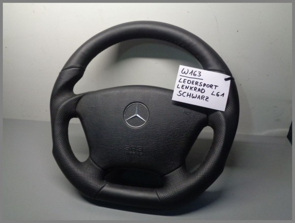 Mercedes W163 Sport Lenkrad Lederlenkrad SCHWARZ Zubehör neu bezogen L61